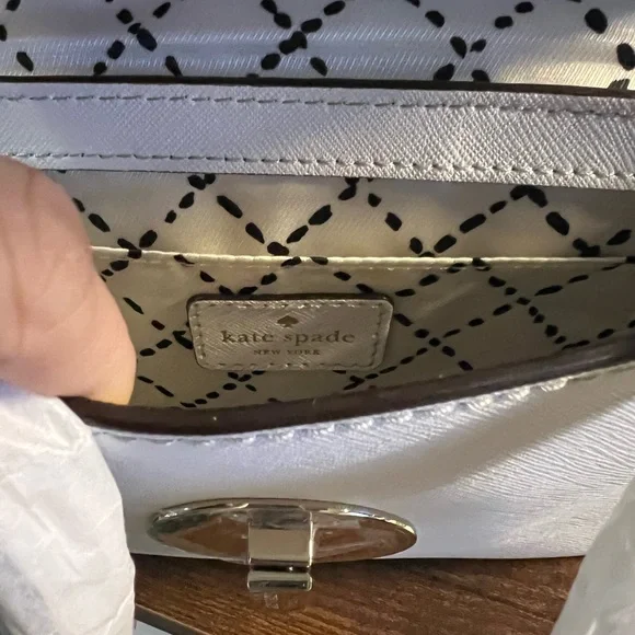 Kate Spade Ivory Newbury Lane Sally Crossbody with Gold Accent - NWOT - Picture 6 of 15